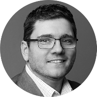 Black and white photograph of Nick